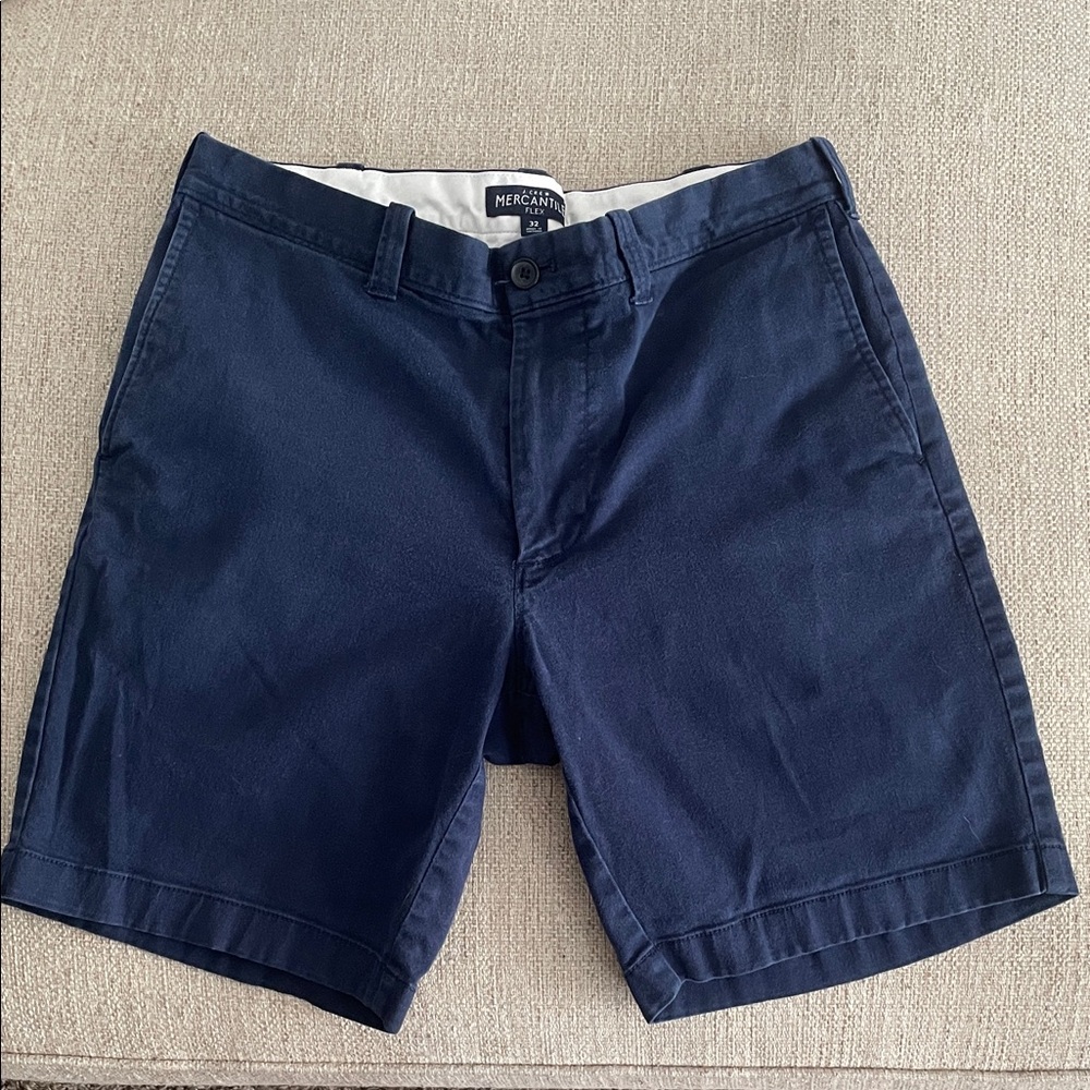 J. Crew Navy Flat Front Shorts